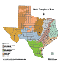 Gould Ecoregions of Texas with County Outlines